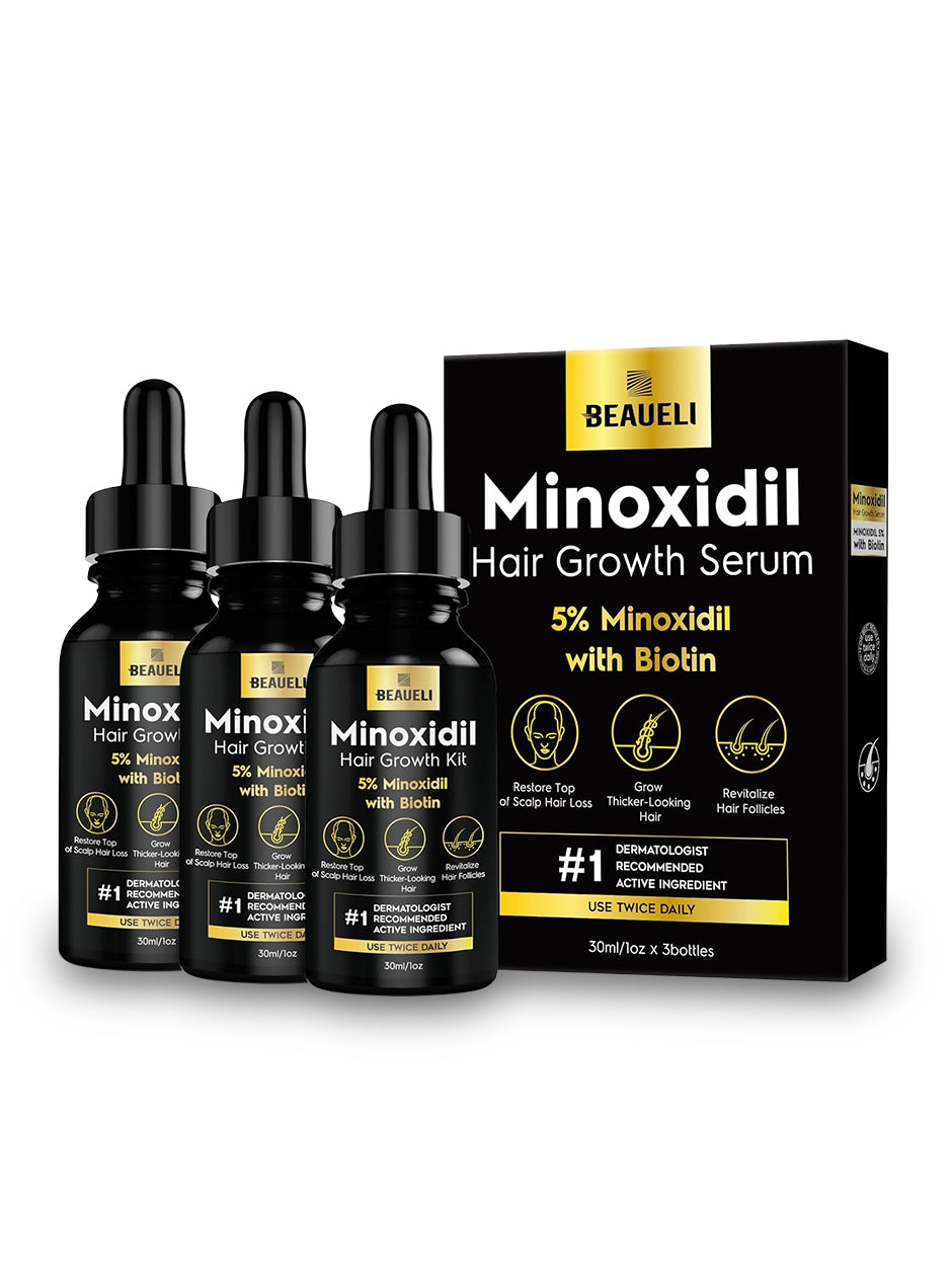 5% Minoxidil Hair Growth Serum - 30ml 3 PCS